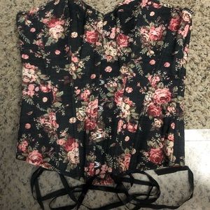 Sexy, floral corset